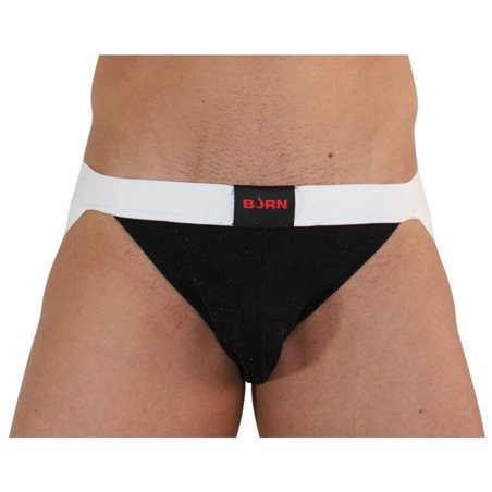 Burn - 004 Jock Shiny Black / White Xl