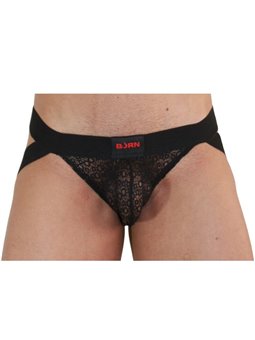 Burn 005 - Jockstrap Sospensorio Lingerie Nero Taglia XL