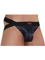 Burn 006 - Jockstrap Sospensorio Blu Lucido e Nero Taglia M