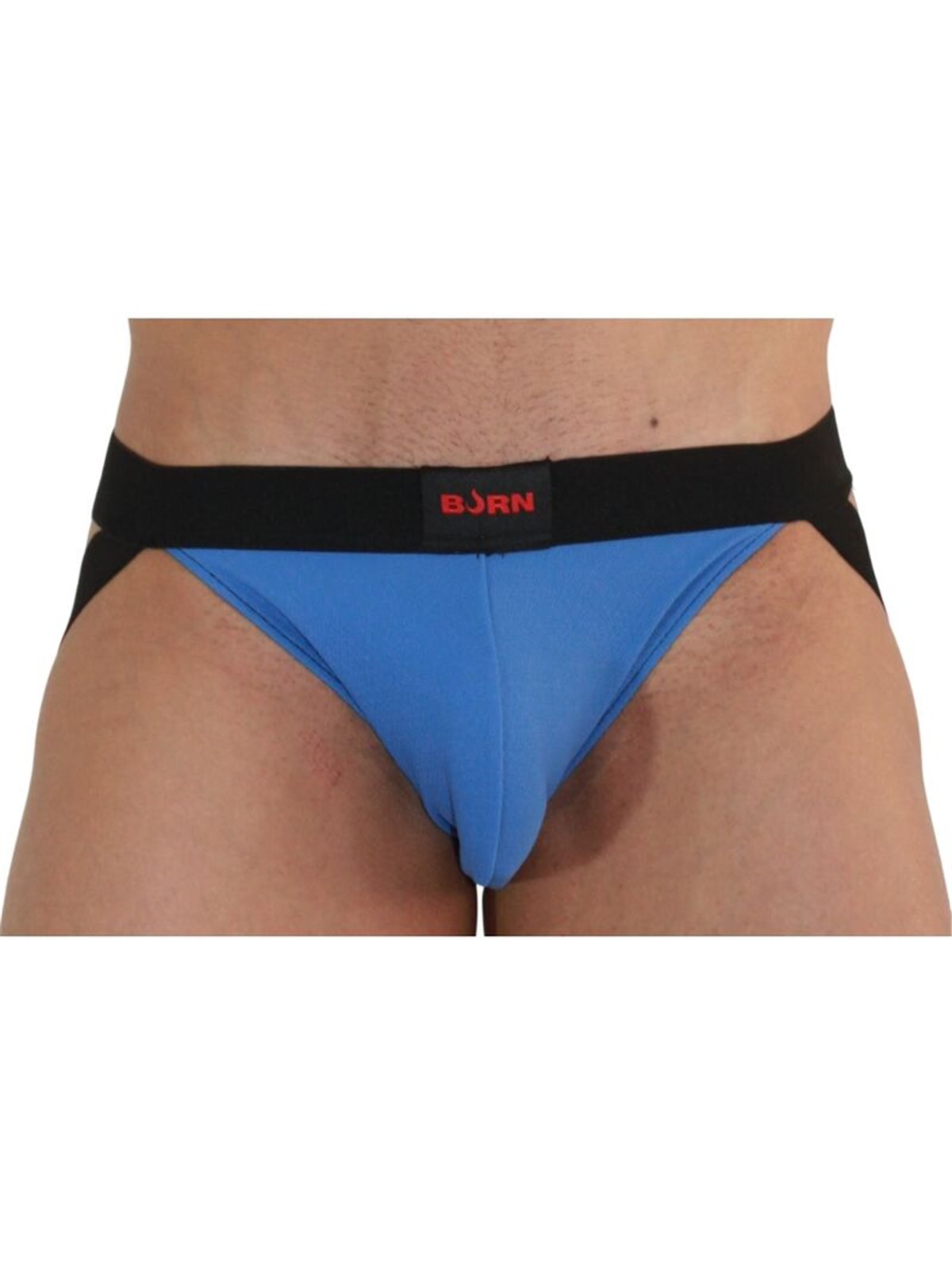 Burn 008 - Jockstrap Sospensorio Blu e Nero Taglia S
