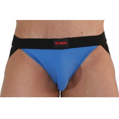 Burn 008 - Jockstrap Sospensorio Blu e Nero Taglia M