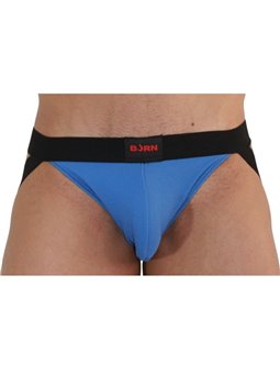 Burn 008 - Jockstrap Sospensorio Blu e Nero Taglia L