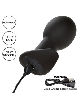 Calexotics - Rock Bottom Anal Plug 10 Vibrations Silicone Black