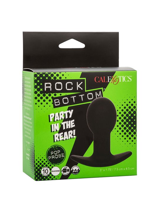 Calexotics - Rock Bottom Anal Plug 10 Vibrations Silicone Black