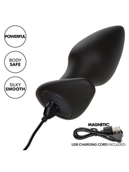 Calexotics Rock Bottom Perfect - Plug Anale Vibrante in Silicone Nero