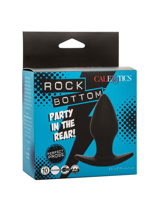 Calexotics Rock Bottom Perfect - Plug Anale Vibrante in Silicone Nero
