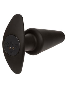 Calexotics Rock Bottom Tapered - Plug Anale Vibrante in Silicone Nero