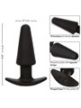 Calexotics - Rock Bottom Tapered Anal Plug 10 Vibraciones Silicone Black