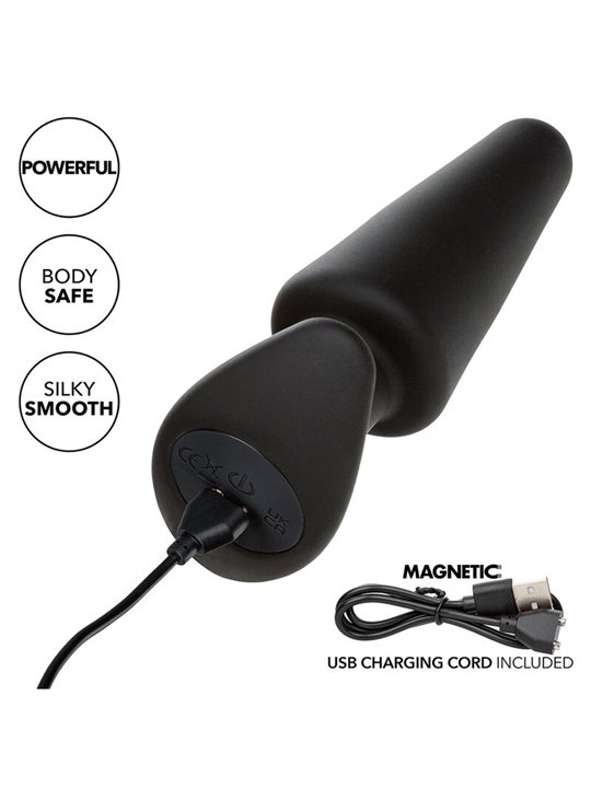 Calexotics - Rock Bottom Tapered Anal Plug 10 Vibraciones Silicone Black