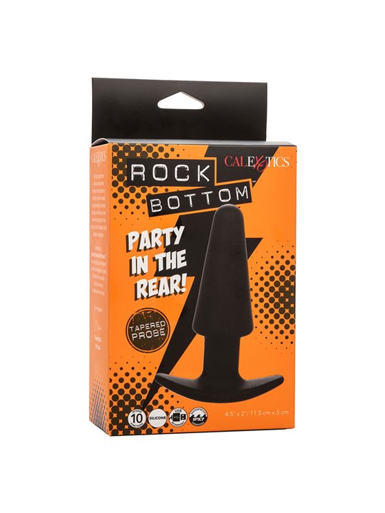 Calexotics - Rock Bottom Tapered Anal Plug 10 Vibraciones Silicone Black