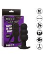 Calexotics Rock Bottom Beaded - Plug Anale Vibrante in Silicone Nero