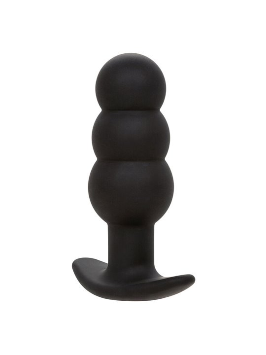 Calexotics Rock Bottom Beaded - Plug Anale Vibrante in Silicone Nero