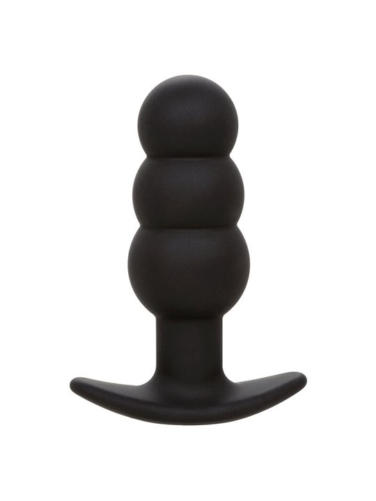 Calexotics Rock Bottom Beaded - Plug Anale Vibrante in Silicone Nero