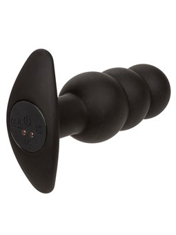 Calexotics Rock Bottom Beaded - Plug Anale Vibrante in Silicone Nero