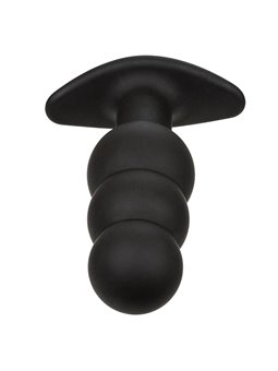 Calexotics Rock Bottom Beaded - Plug Anale Vibrante in Silicone Nero