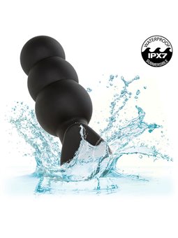 Calexotics Rock Bottom Beaded - Plug Anale Vibrante in Silicone Nero