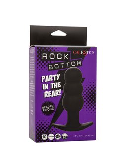 Calexotics Rock Bottom Beaded - Plug Anale Vibrante in Silicone Nero