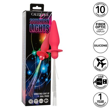Calexotics Southern Lights - Plug Anale Vibrante in Silicone Fucsia