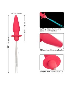 Calexotics Southern Lights - Plug Anale Vibrante in Silicone Fucsia