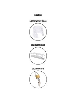 Hidden Desire - Extreme Chastity Cock Cage Acrylic Adjustable Clear