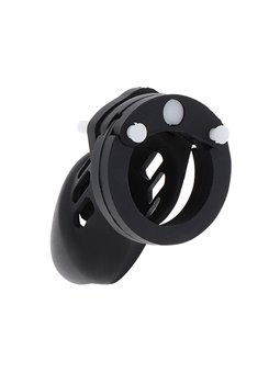 Hidden Desire Extreme - Gabbia Fallica in Silicone Nero Taglia S