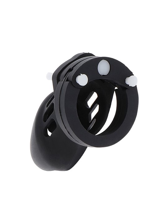 Hidden Desire Extreme - Gabbia Fallica in Silicone Nero Taglia S