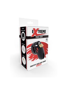 Hidden Desire Extreme - Gabbia Fallica in Silicone Nero Taglia S