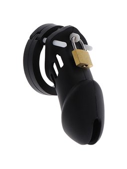 Hidden Desire Extreme - Gabbia Fallica in Silicone Nero Taglia L