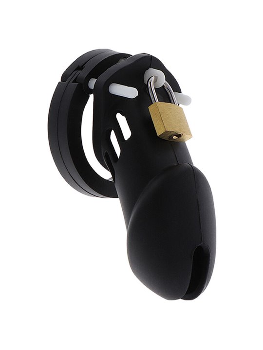 Hidden Desire Extreme - Gabbia Fallica in Silicone Nero Taglia L