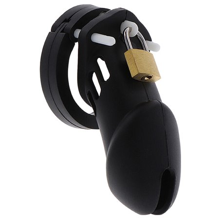 Hidden Desire Extreme - Gabbia Fallica in Silicone Nero Taglia L