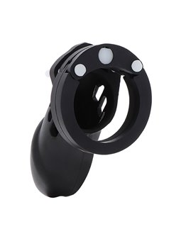 Hidden Desire Extreme - Gabbia Fallica in Silicone Nero Taglia L