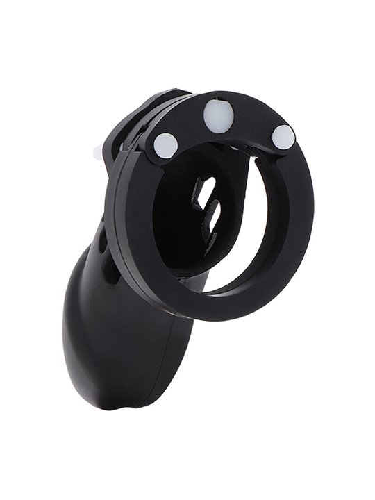 Hidden Desire Extreme - Gabbia Fallica in Silicone Nero Taglia L