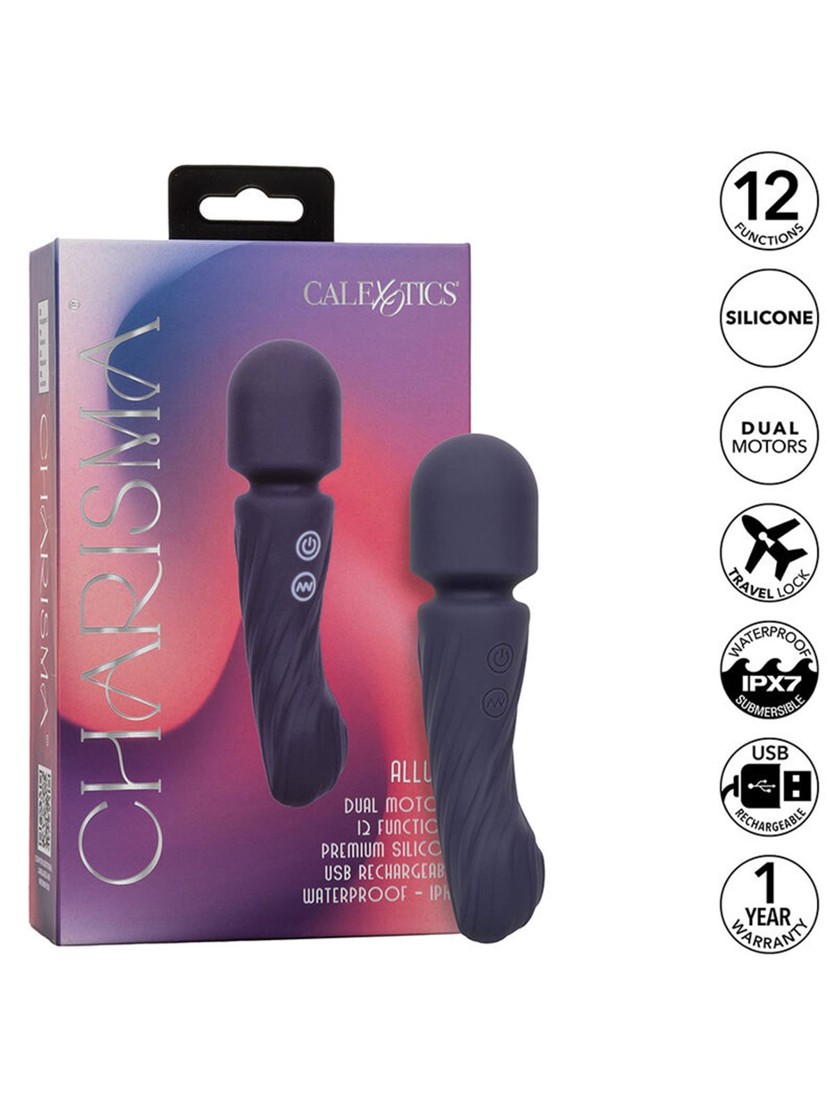 Calexotics - Charisma Allure Massager Dual Motors 12 Functions 17.25 Cm X 4.5 Cm Purple