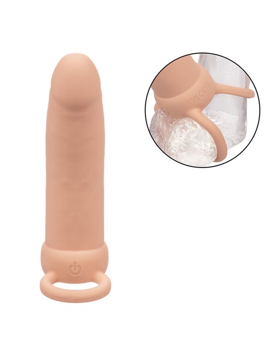 Calexotics Maxx Thick - Dildo Vibrante Per Doppia Penetrazione Beige