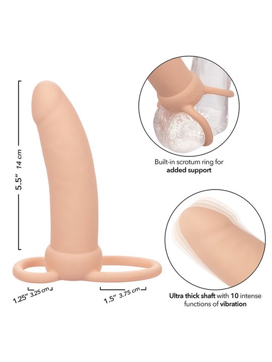 Calexotics Maxx Thick - Dildo Vibrante Per Doppia Penetrazione Beige