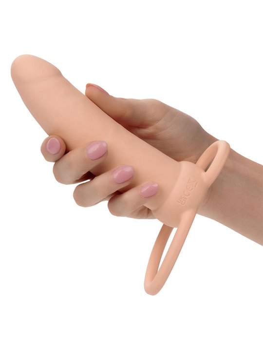 Calexotics Maxx Thick - Dildo Vibrante Per Doppia Penetrazione Beige