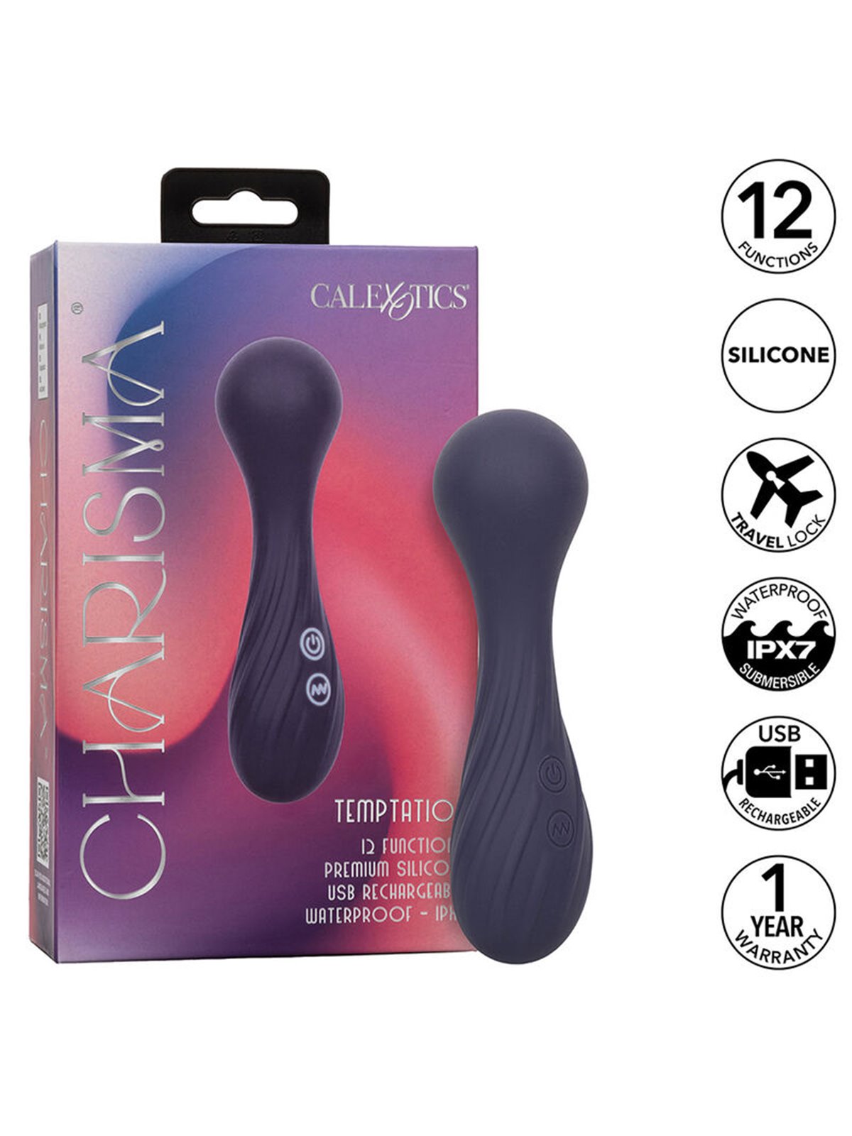 Calexotics Charisma Temptation - Massaggiatore 12 Funzioni Viola