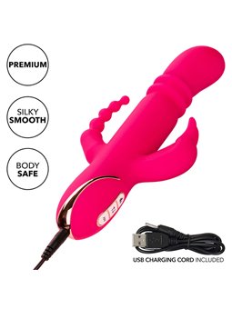 Calexotics - Jack Fantasy Triple Heated Vibrator Rabbit Pink