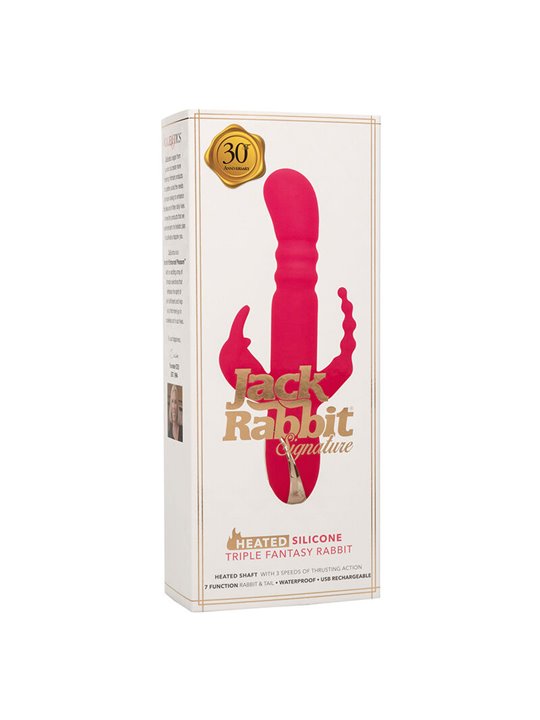 Calexotics - Jack Fantasy Triple Heated Vibrator Rabbit Pink