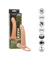 Calexotics Maxx Ribbed - Dildo Vibrante Per Doppia Penetrazione Beige