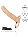 Calexotics Maxx Ribbed - Dildo Vibrante Per Doppia Penetrazione Beige