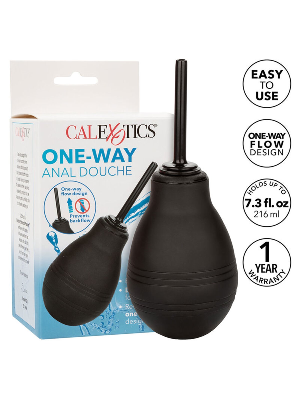 Calexotics One Way - Doccia Anale Unidirezionale 216 ML Nera