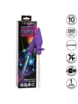 Calexotics - Southern Lights Light Up Anal Plug 10 Vibrations Silicone Purple
