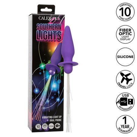 Calexotics Southern Lights - Plug Anale Vibrante in Silicone Viola