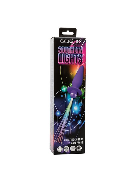 Calexotics - Southern Lights Light Up Anal Plug 10 Vibrations Silicone Purple