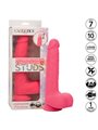 Calexotics Studs - Vibratore Realistico con Testicoli e Ventosa Fucsia