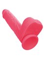 Calexotics Studs - Vibratore Realistico con Testicoli e Ventosa Fucsia