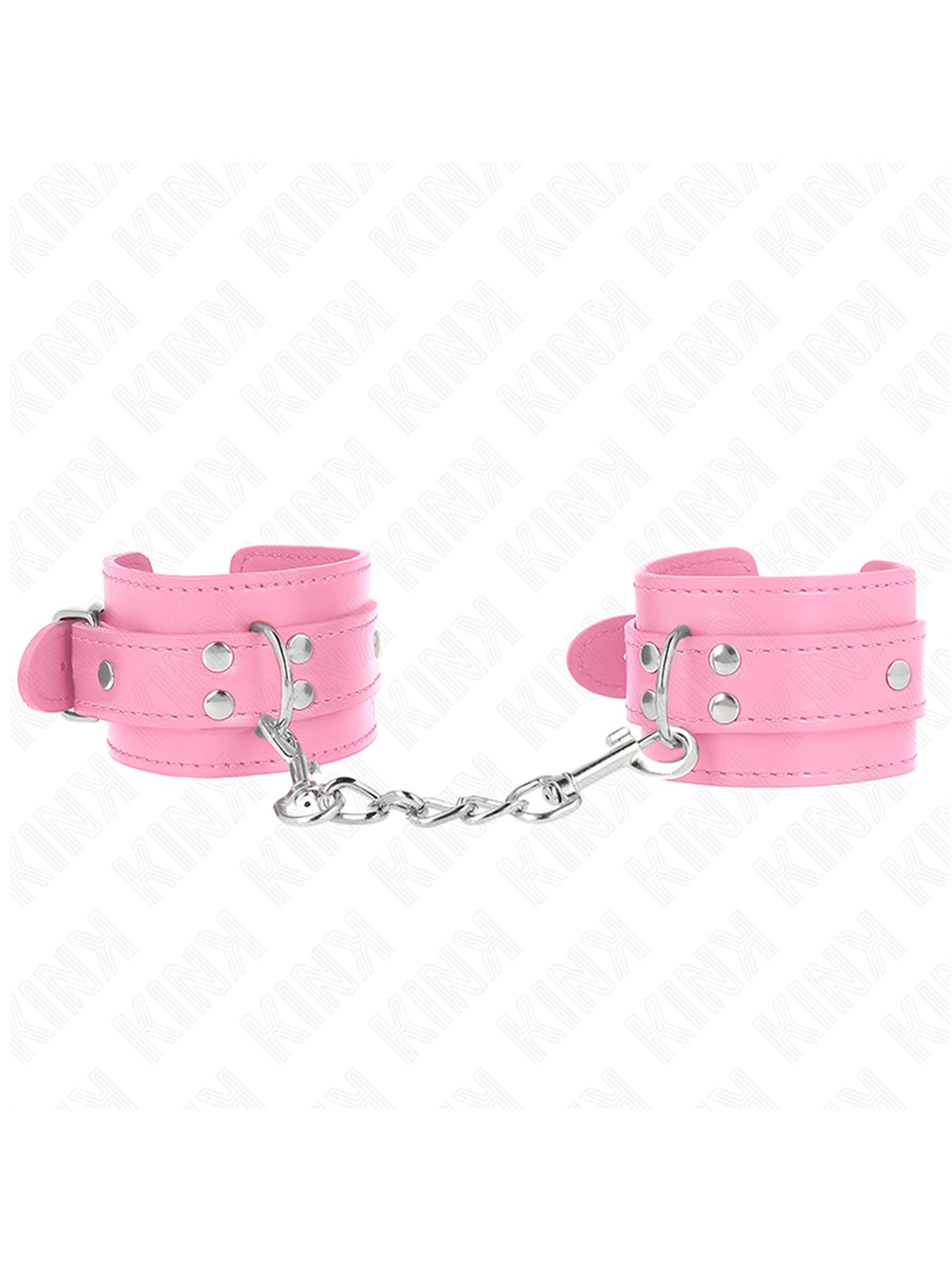 Kink - Polsini in Pelle Vegana Rosa 20-23 Cm x 5,5 Cm