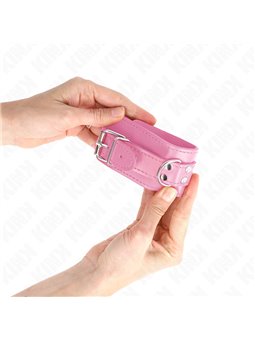 Kink - Polsini in Pelle Vegana Rosa 20-23 Cm x 5,5 Cm