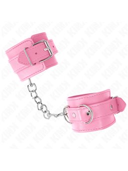 Kink - Polsini in Pelle Vegana Rosa 20-23 Cm x 5,5 Cm
